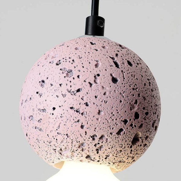 Contemporary Scandinavian Orb Terrazzo 1-Light Pendant Light For Bedroom - Image 7
