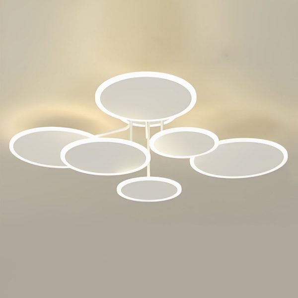 2/3/6 Round Three Step Dimming LED Matte White Nordic Ceiling Lights Fixture - Image 9