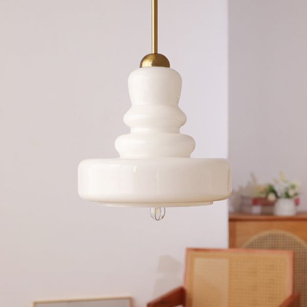 Modern Colorful Glass Gourd Shade 1-Light Pendant Light - Image 17