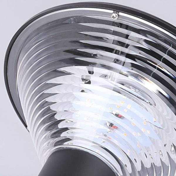 Circular Waterproof Intelligent Light Control Solar Fence Post Lights - Image 14