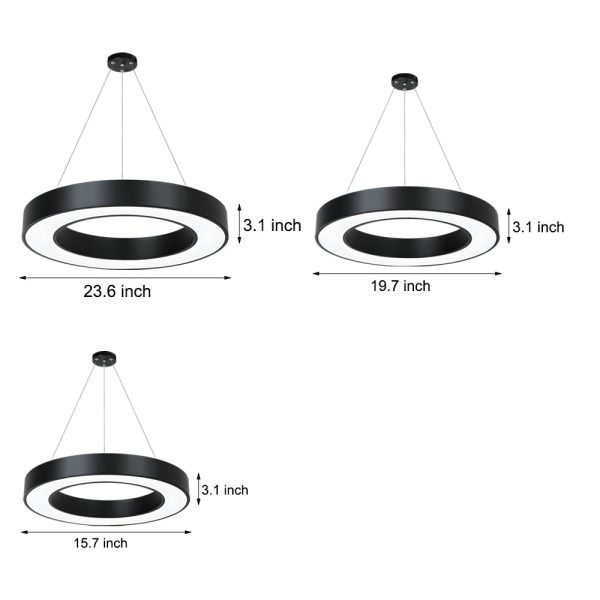 Round Ring Hanging Profile Light Suspended Office LED Pendant Light for Gyms - Image 11