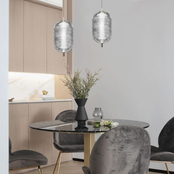 Personality Glass Shade LED Iron Creative Nordic Chandelier Pendant Lights - Image 6