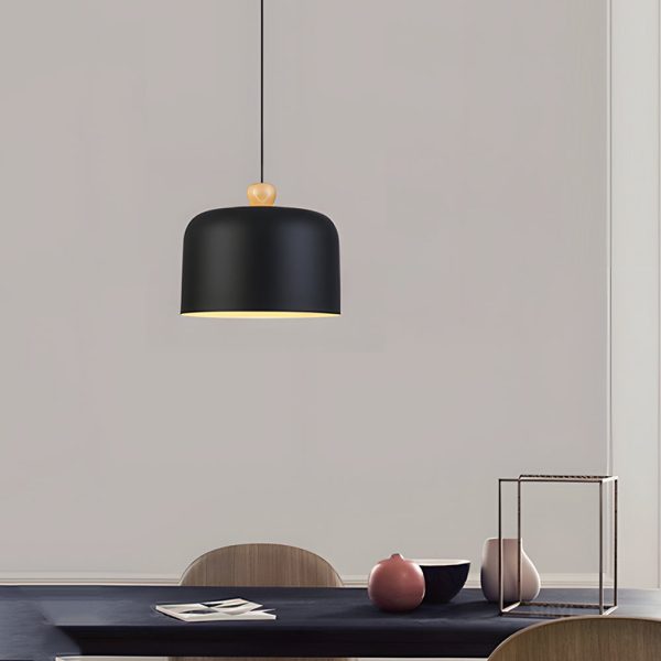 Pleat Box LED Pendant Light 1-Light Black/White Aluminum Hanging Lamp - Image 8