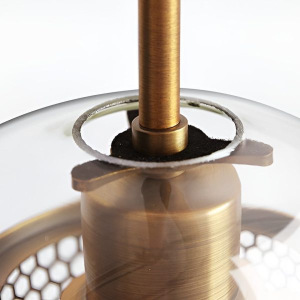 Minimalist Round Glass LED Industrial Pendant Light Kitchen Island Lighting - Image 14