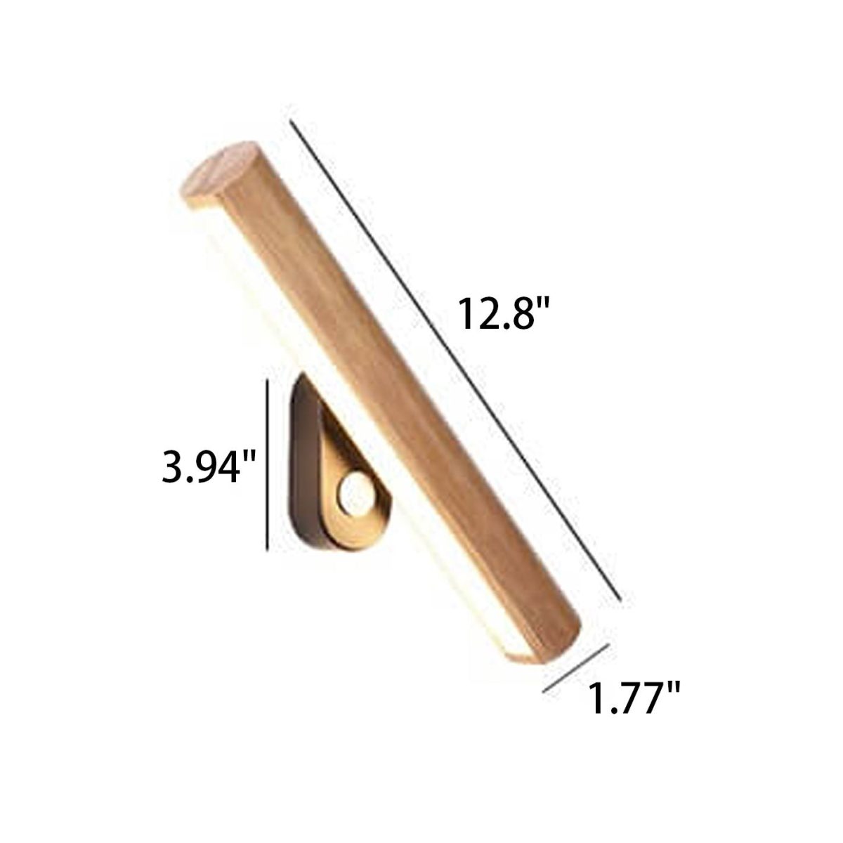 Nordic Simple Solid Wood Bar Rotating LED Wall Sconce Lamp - Image 6