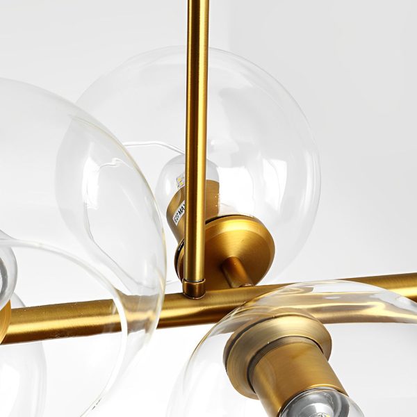 8 Lights Glass Shade LED Postmodern Chandelier Dining Room Light Fixtures - Image 15