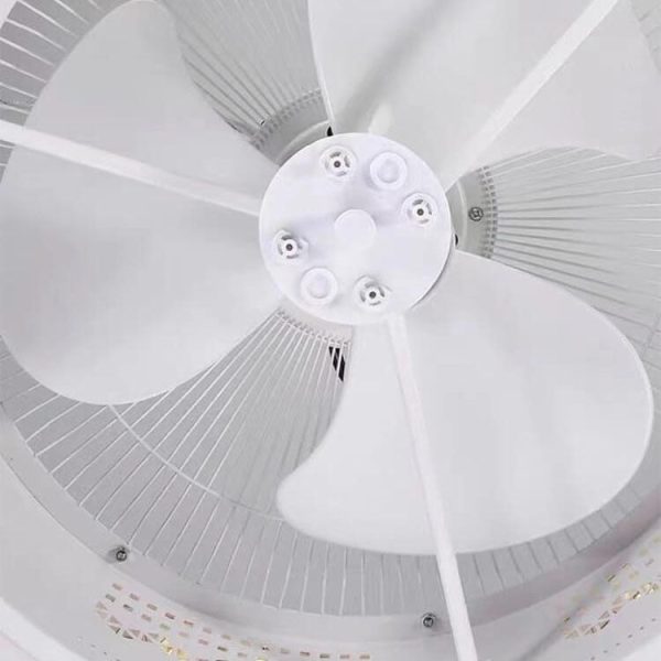 Nordic Simple Round Galaxies Enclosed LED Flush Mount Ceiling Fan Light - Image 9