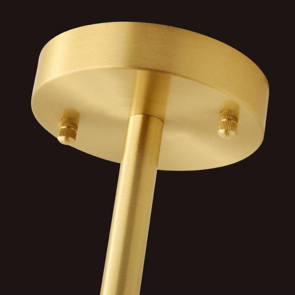 Modern Mid-Century Gold Finish Frame Glass Globe Ball 4-Light Chandelier For Living Room - Image 7