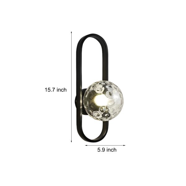 Creative Glass Shade Elliptical Iron Modern Wall Lights Fixture Wall Lamp - Image 10