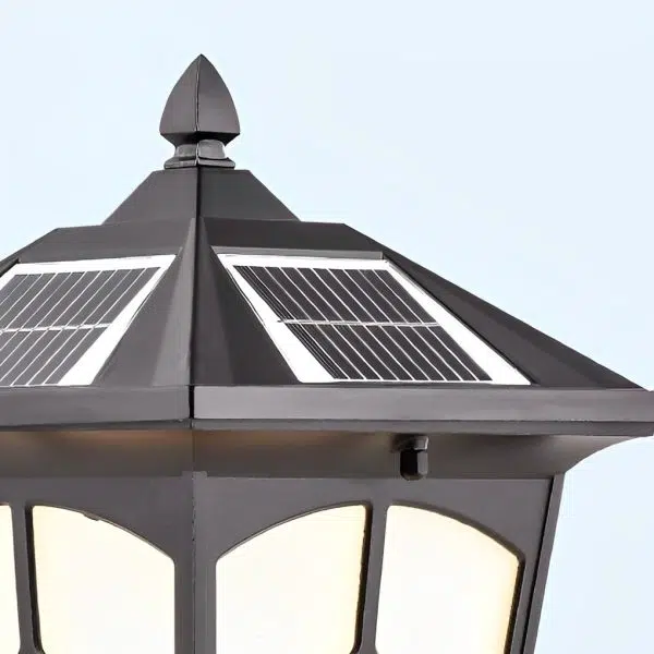 Waterproof Aluminum LED Brown Retro Solar Solar Post Cap Lights Pillar Lamp - Image 8