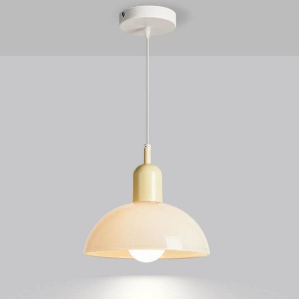 Modern Minimalist Glass Hemisphere 1-Light Pendant Light - Image 39