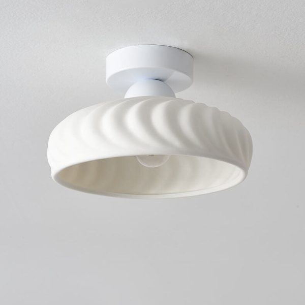 Modern Light Luxury Ceramic Disc 1-Light Semi-Flush Mount Lighting - Image 22