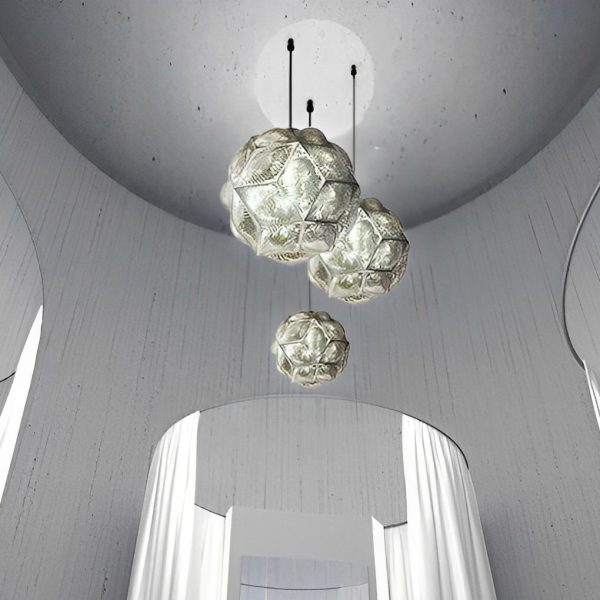 Irregular Ball 3D Stainless Steel Postmodern Chandelier Pendant Lights - Image 5