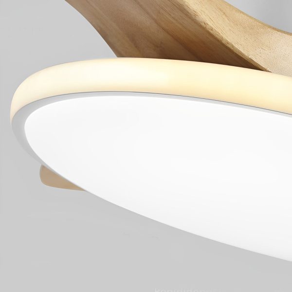 Wood Mute 3 Step Dimming LED Nordic Ceiling Fans Light with Remote Control - Image 14