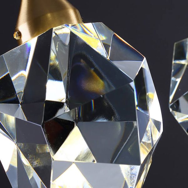 Modern Stone Shape 1-Light Crystal LED Pendant Light - Image 6