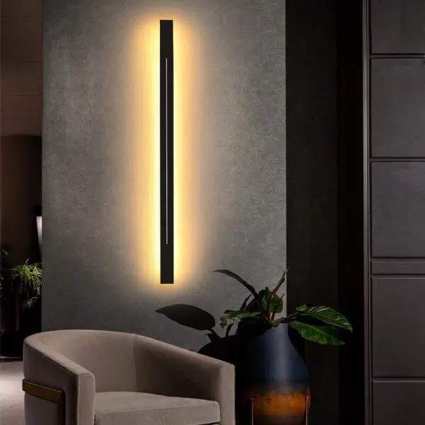 Minimalistic Elongated Bar Shaped Mood 1-Light LED Acrylic Wall Light - Image 5