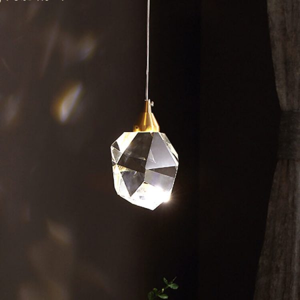 Modern Stone Shape 1-Light Crystal LED Pendant Light - Image 5