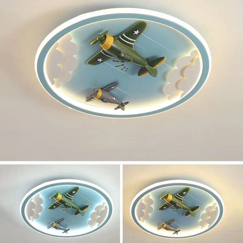 15-2ee905de-c90c-4fca-a02b-76311c08191c.jpg Modern Cartoon Resin Airplane Pegasus Acrylic Shade LED Kids Flush Mount Ceiling Light - Image 14