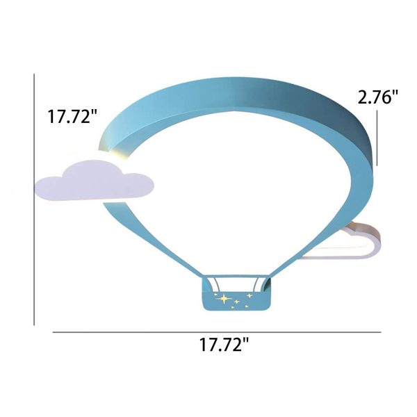 Cartoon Hot Air Balloon Kid LED Flush Mount Ceiling Light - Image 12