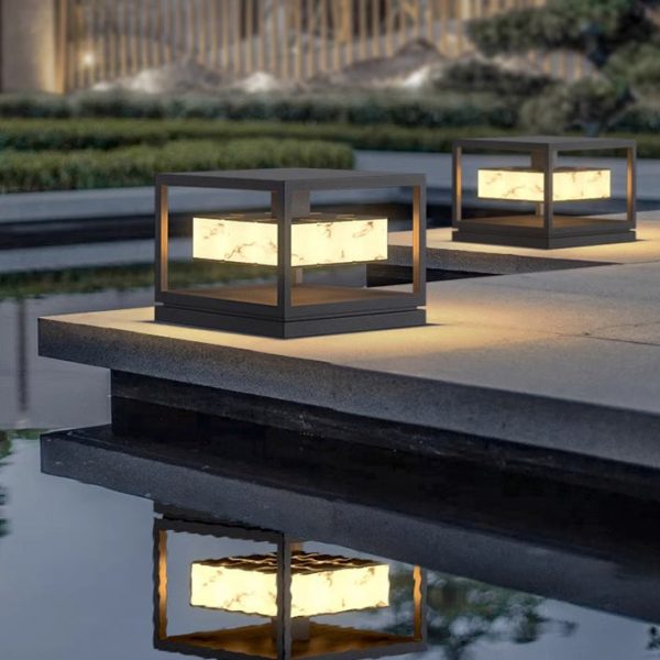 Modern Simplicity Waterproof Stainless Steel PC LED Solar Post Lamp Lawn Light For Garden - Image 10