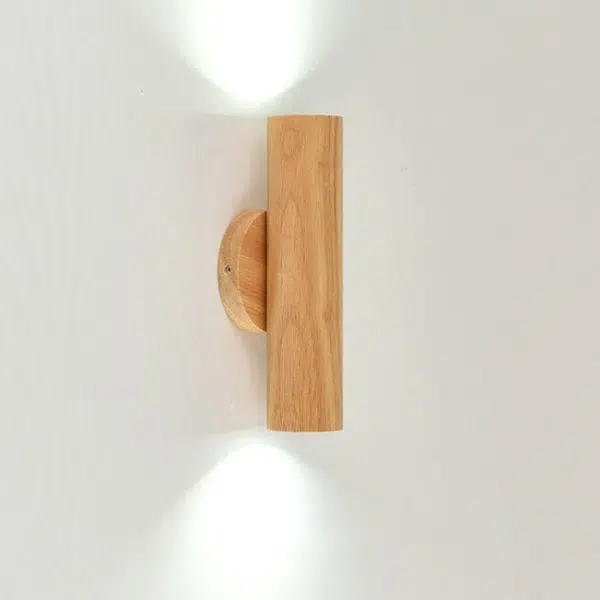 Modern Simple Warm Solid Wood Strip Double Head LED Wall Sconce Lamp - Image 12