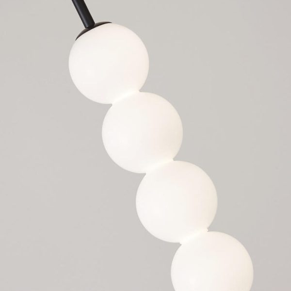 Nordic Creative Brass Spherical Glass Long Strip LED Pendant Light - Image 11