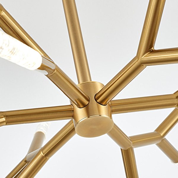 Unique Acrylic Branches LED Minimalist Lines Postmodern Chandelier Lamp - Image 9