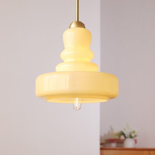 Modern Colorful Glass Gourd Shade 1-Light Pendant Light - Image 18