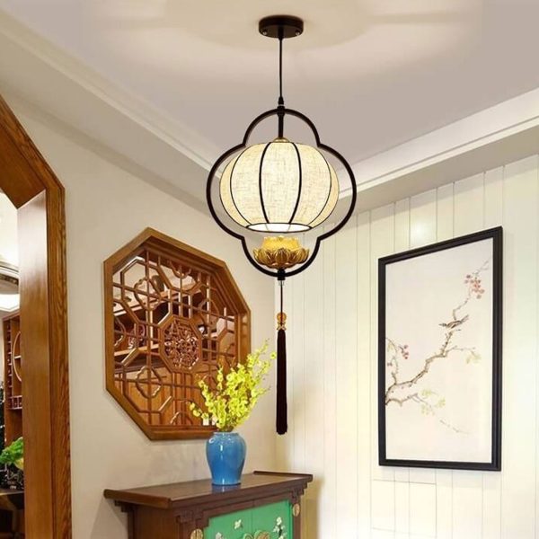 Chinese Retro Light Luxury Wrought Iron 1-Light Pendant Light - Image 4