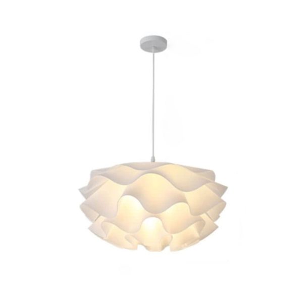 Modern Minimalist Floral Petal Multi-Layered Acrylic 1-Light Pendant Light - Image 7