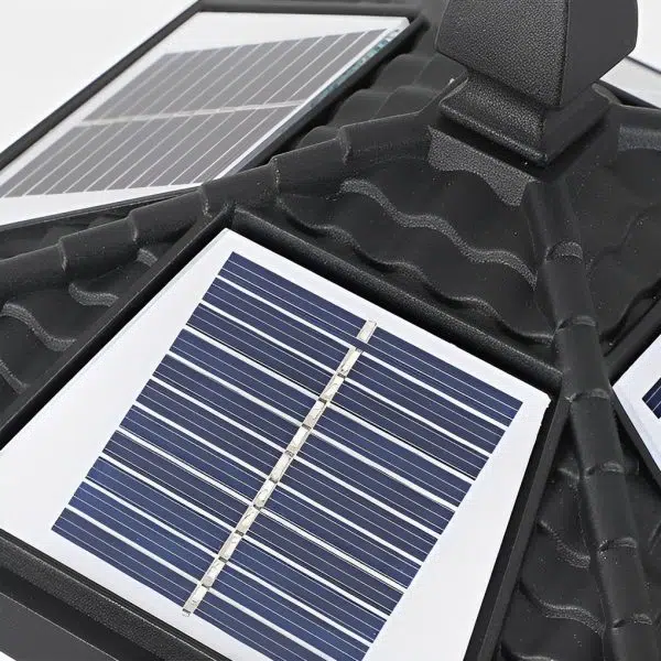 Waterproof Dimming with Remote Black Vintage Solar Fence Post Lights - Image 15