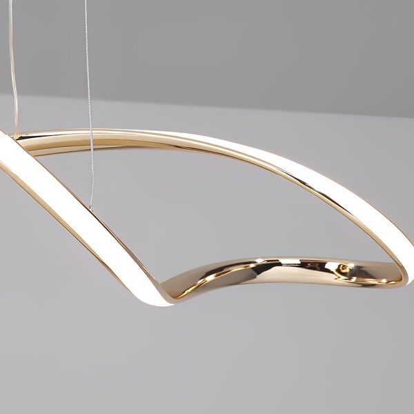 Creative Waves Stepless Dimming LED Electroplating Modern Chandelier - Image 13