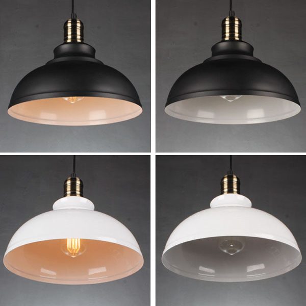 Industrial Simple Dome Round Pot Lid Iron 1-Light Pendant Light - Image 11