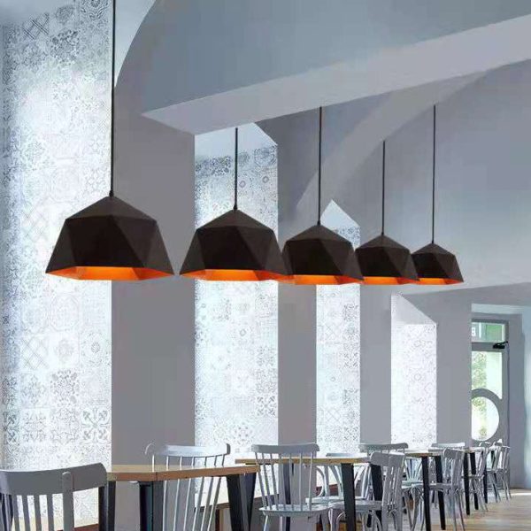 Modern Macaroon Iron Geometric Lozenge 1-Light Pendant Light - Image 4