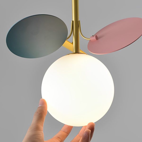 Colorful Creative Glass Flower Leaves Nordic Pendant Lights Chandelier - Image 9