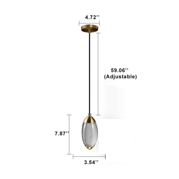Modern Teardrop  Crystal LED Pendant Light - Image 7