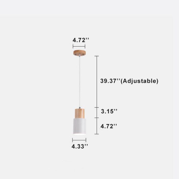 Nordic Macaron Cylinder Aluminum 1-Light Single LED Pendant Light - Image 11