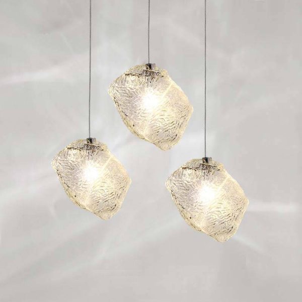 Nordic Creative Ice Cube Glass 1-Light  Pendant Light - Image 14