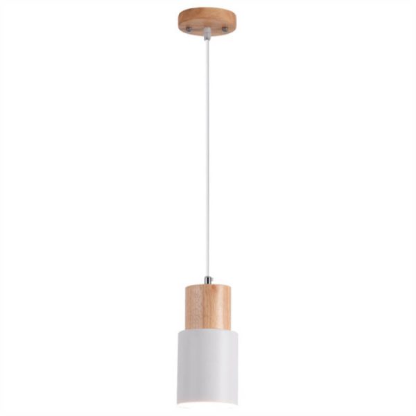 Nordic Macaron Cylinder Aluminum 1-Light Single LED Pendant Light - Image 17