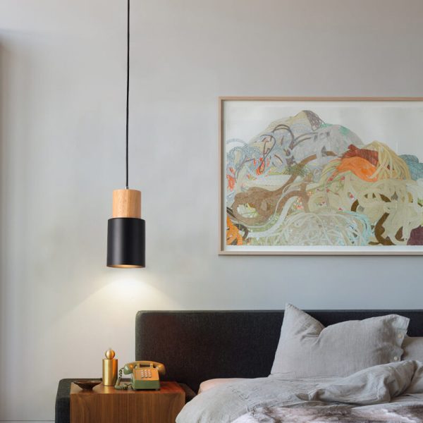 Nordic Macaron Cylinder Aluminum 1-Light Single LED Pendant Light - Image 2