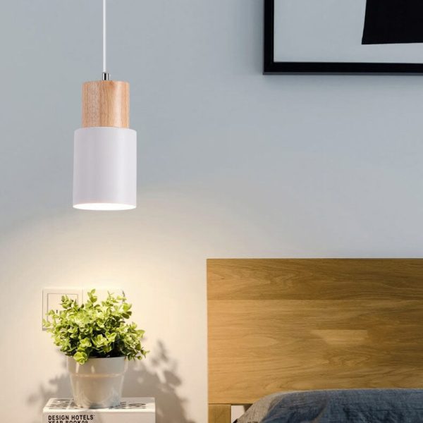 Nordic Macaron Cylinder Aluminum 1-Light Single LED Pendant Light - Image 6