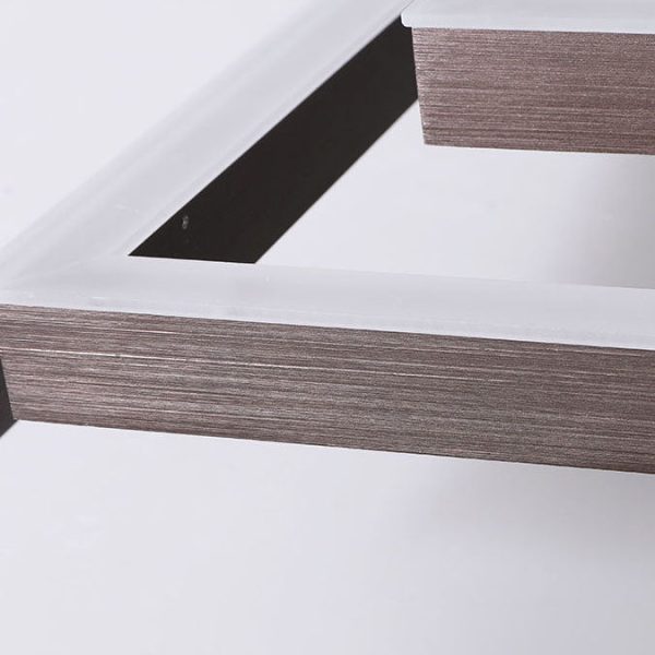 Modern Minimalist Aluminum Finish Multi-layer Rectangular Frame LED Flush Mount Ceiling Light For Living Room - Image 6