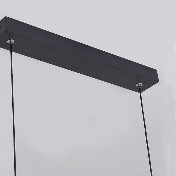 Rectangle Strip LED Black Modern Ceiling Lights Pendant Lighting - Image 9