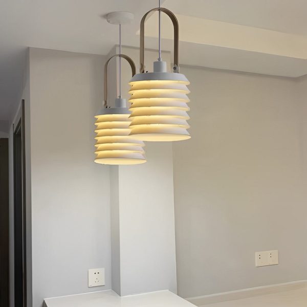 Creative Multi-layer Metal Minimalist Nordic Pendant Light Hanging Lamp - Image 9
