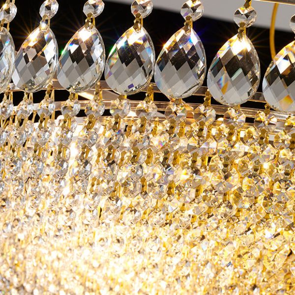 Modern Luxury Circle Iron Crystal 4/6/8/10 Light Flush Mount Ceiling Light For Living Room - Image 9