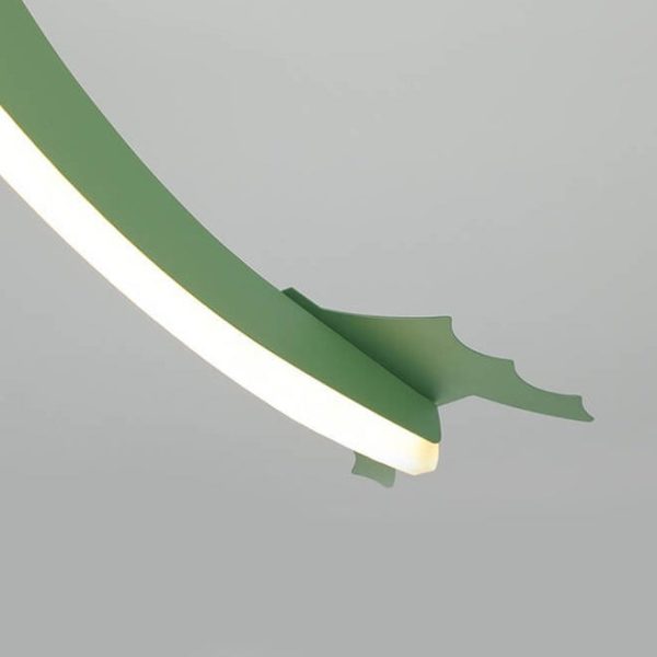 Contemporary Creative Acrylic Cartoon Dinosaur LED Semi-Flush Mount Ceiling Light For Bedroom - Image 11