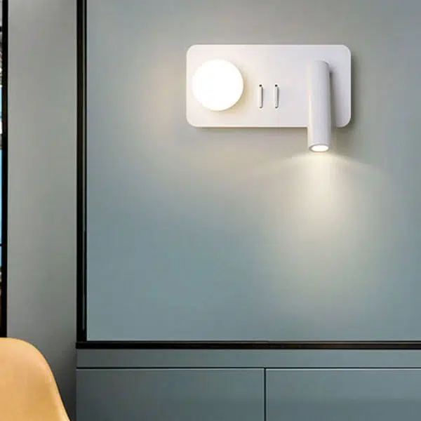 Nordic Minimalist Round/Square Acrylic Iron LED Reading Wall Sconce Lamp - Image 25