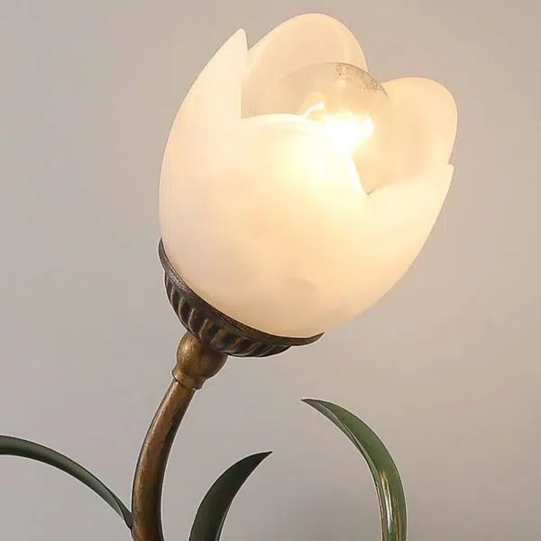 Modern Minimalist Art Glass Flower 1/2-Light Wall Sconce Lamp - Image 8