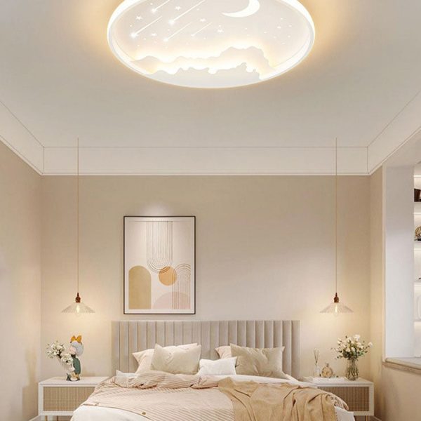 Modern Simplicity Iron Round Children LED Flush Mount Ceiling Light For Bedroom - Image 4