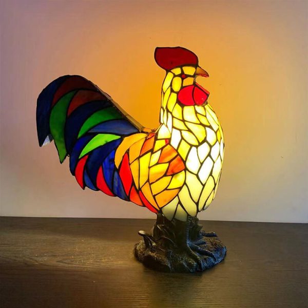 Tiffany Stained Glass Attack Styling Design LED Table Lamp - Image 9